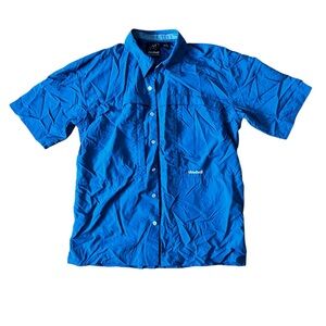 Cloud veil Bright Blue button down Shirt